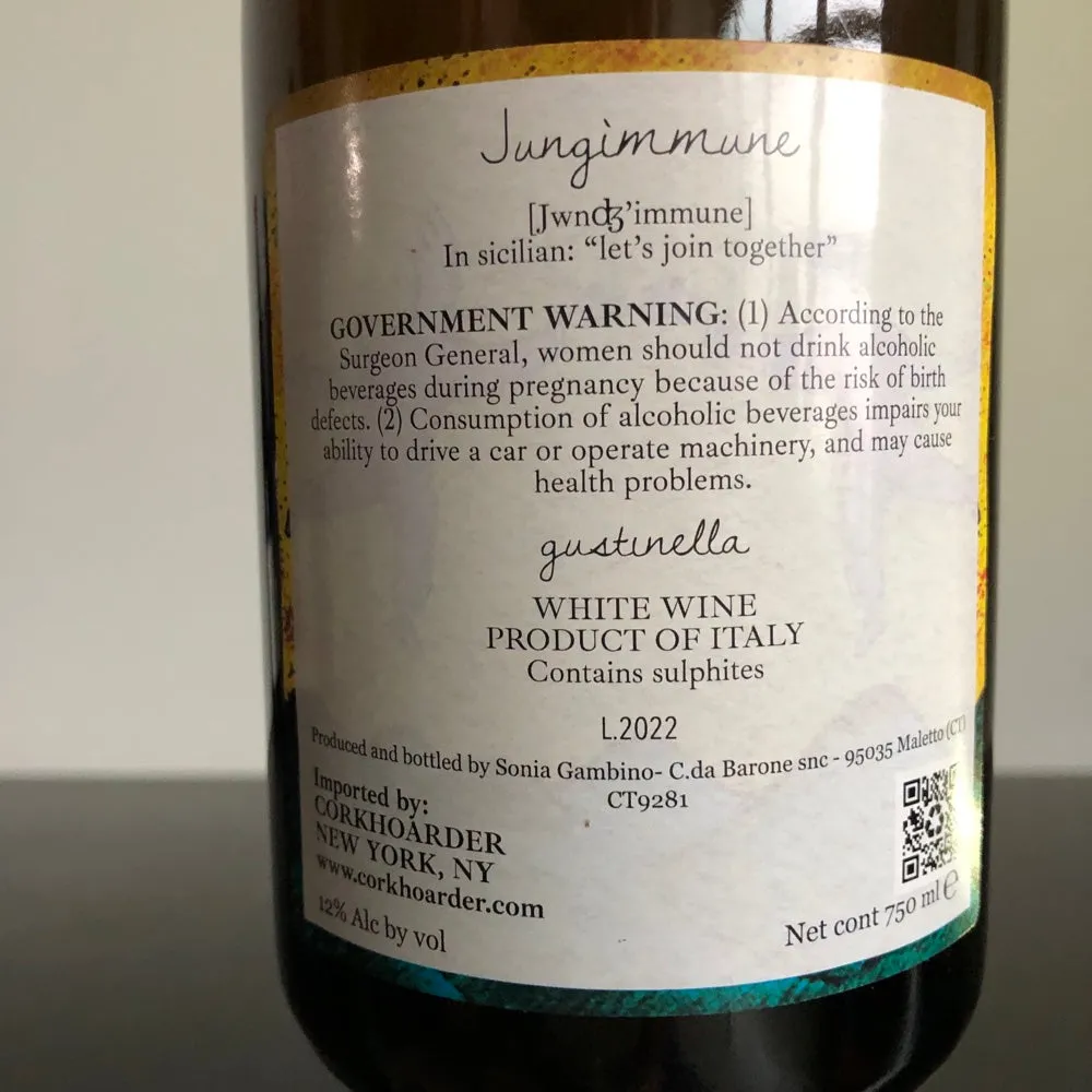 2022 Gustinella Jungimmune Bianco, Etna Italy