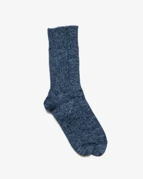 DENIM TONE CREW SOCKS BLUE DENIM