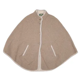 HAMMERSCHMID Poncho Womens Coat Beige Knit Wool S