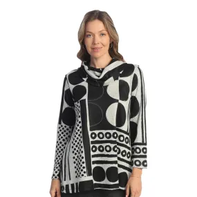 Jess & Jane “Bebop” French Brushed Knit Mock Neck Tunic - FB4-1862 -