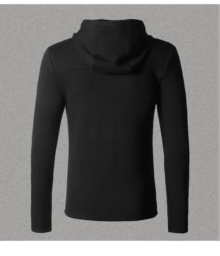 Men's Winter/Autumn Cotton  Zipper Casual Solid Coat  Hoodie