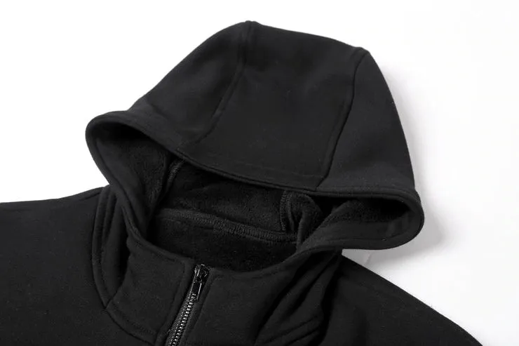 Men's Winter/Autumn Cotton  Zipper Casual Solid Coat  Hoodie