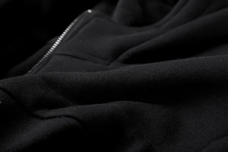 Men's Winter/Autumn Cotton  Zipper Casual Solid Coat  Hoodie