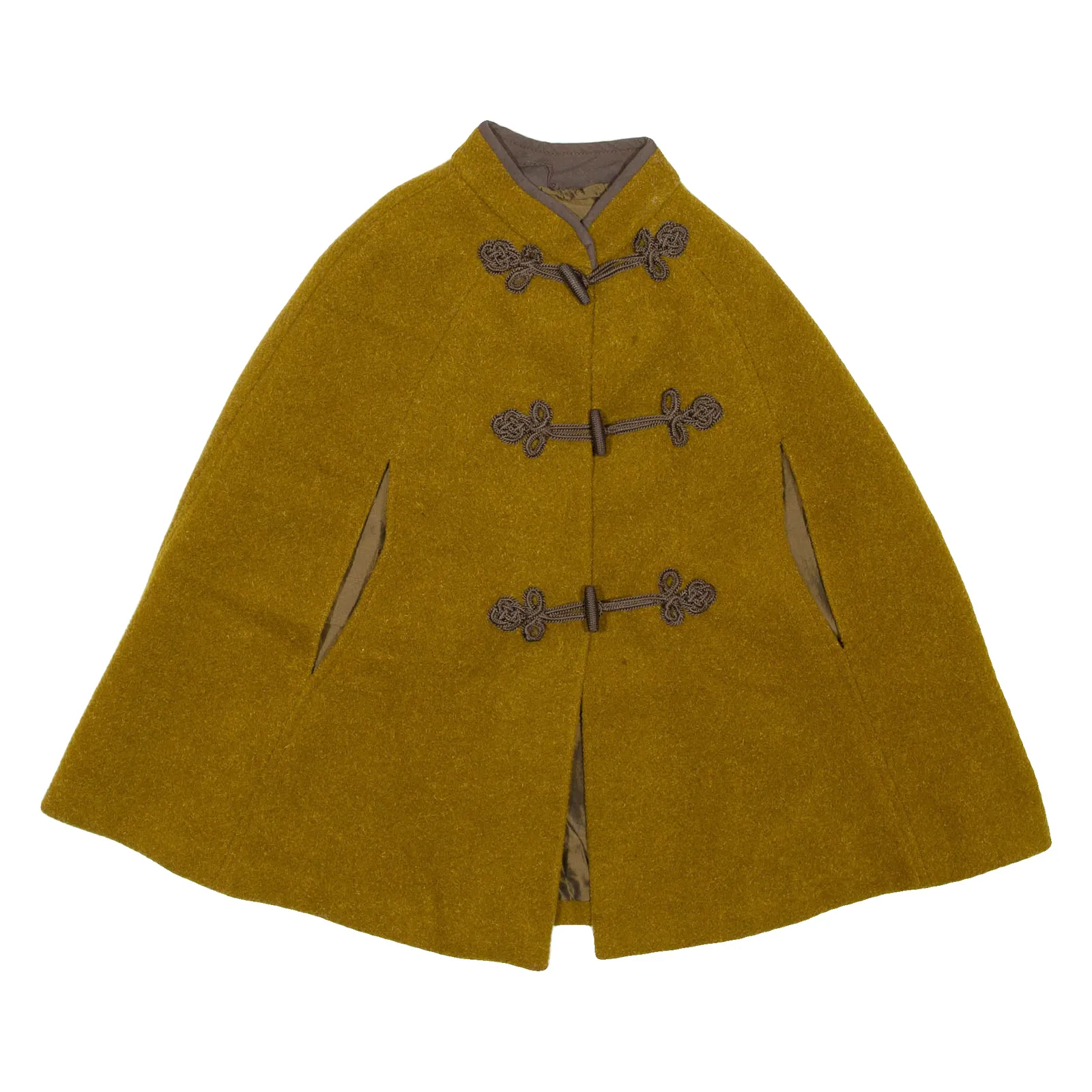 Poncho Womens Overcoat Coat Yellow S