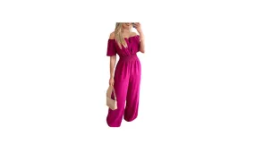 Short Sleeve Slim Fit Jumpsuit