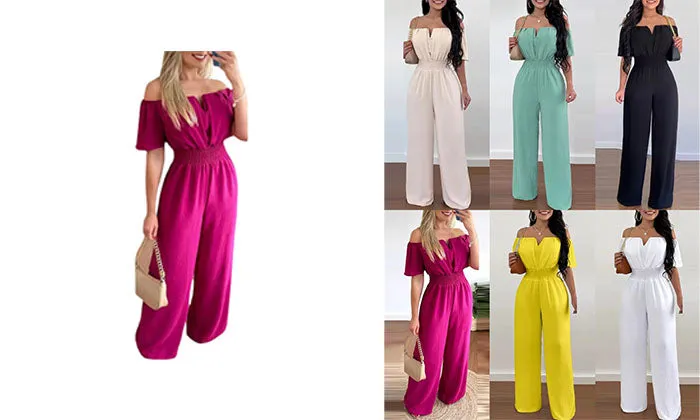 Short Sleeve Slim Fit Jumpsuit