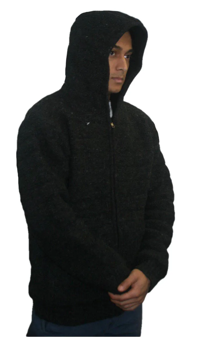 UF 26 Unisex Lamb Wool Sweater Fleece Lined Sherpa Himalayan Jacket
