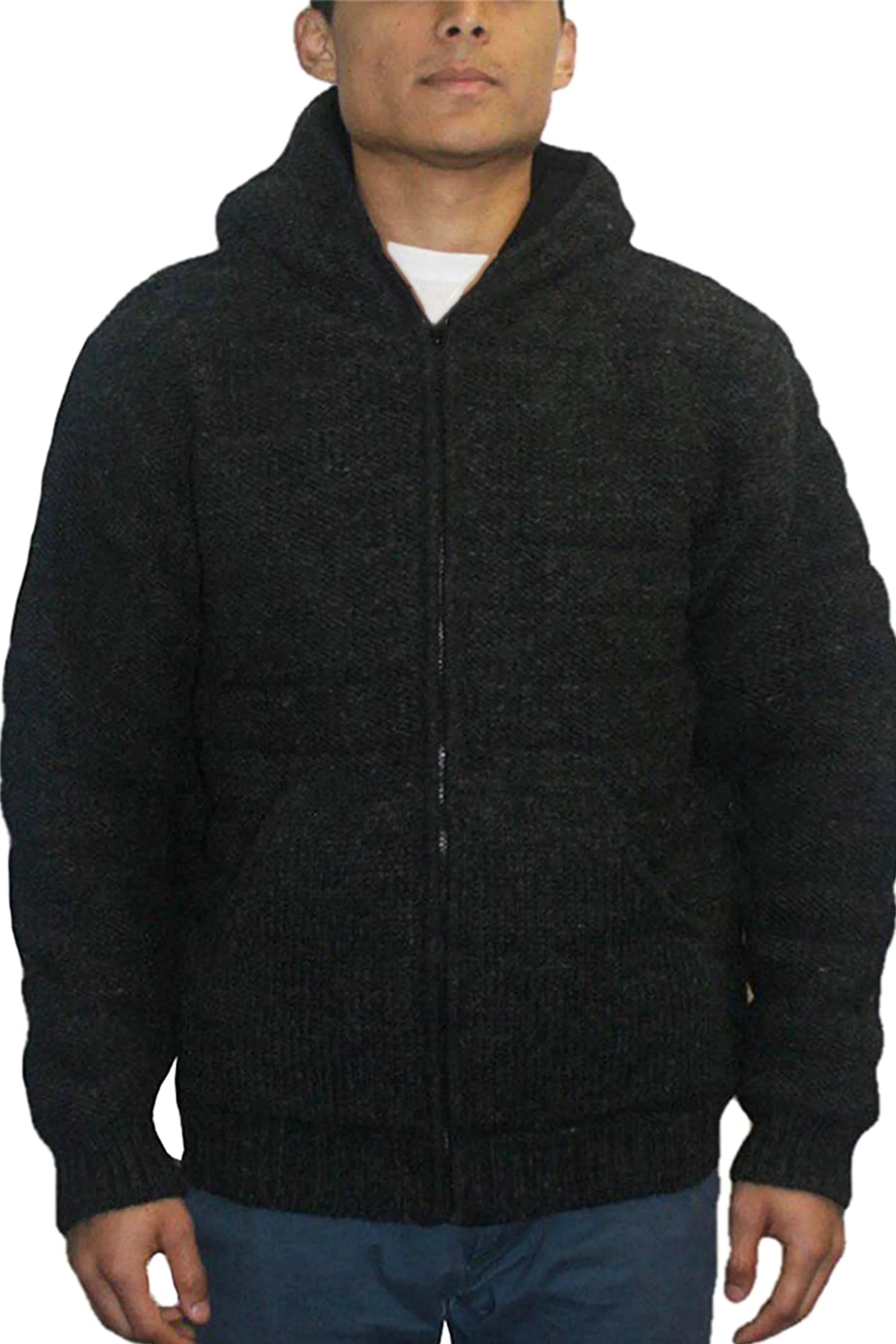 UF 26 Unisex Lamb Wool Sweater Fleece Lined Sherpa Himalayan Jacket
