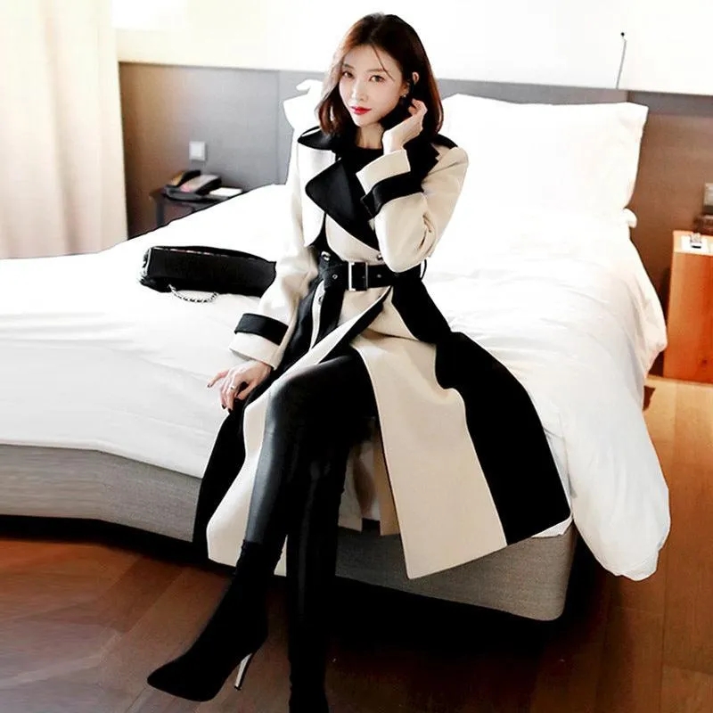 Women’s Fashionable Mid-Length Woolen Coat