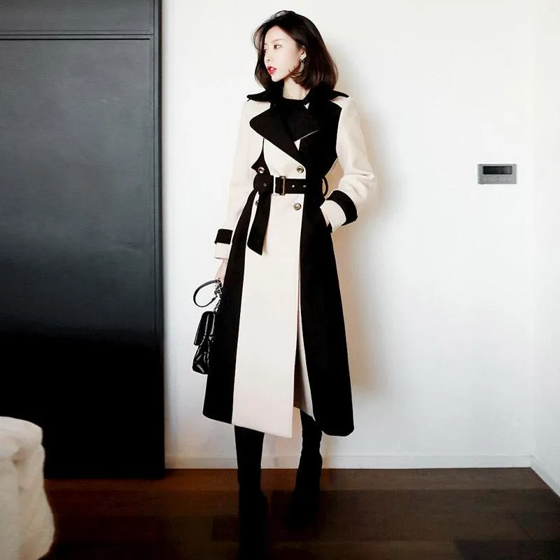 Women’s Fashionable Mid-Length Woolen Coat